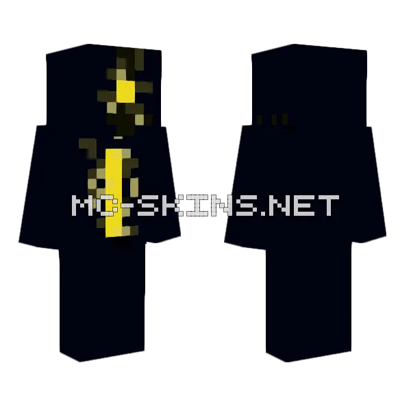 Yellow Star Person Minecraft skin, front and back