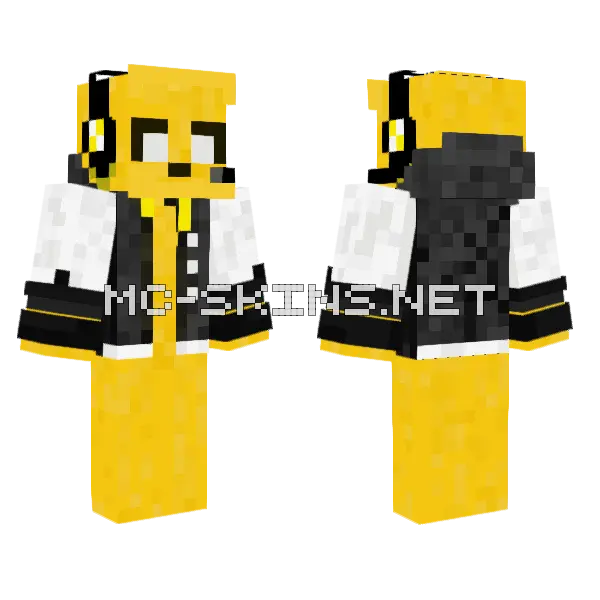 Yellow Suit Character, front and back