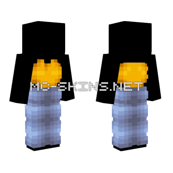 Yellow Tanktop High Jeans Minecraft skin, front and back