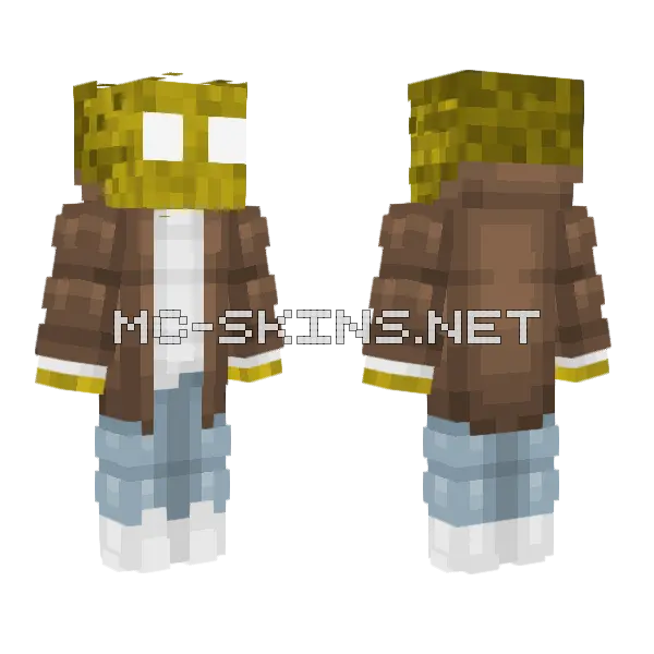 Yellow Trix Minecraft skin, front and back