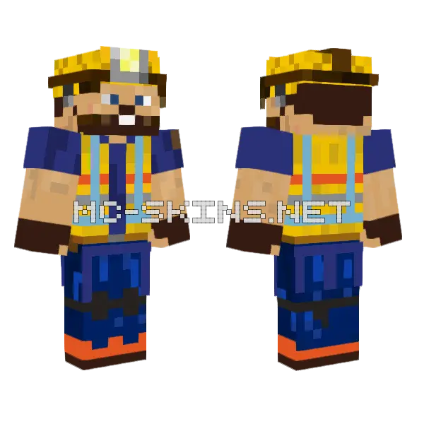 Yellow Vest Worker, front and back