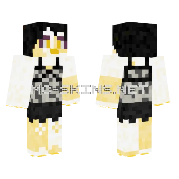 Yellow Witch Hat Minecraft skin, front and back
