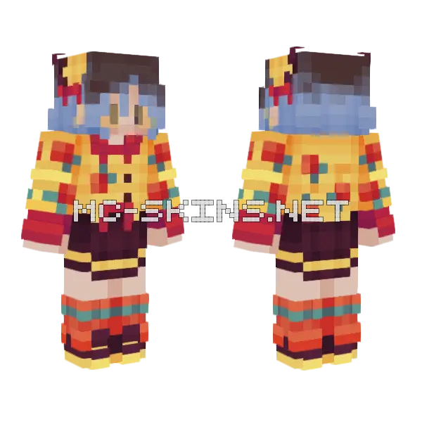 Yellow Yak Skin Minecraft skin, front and back