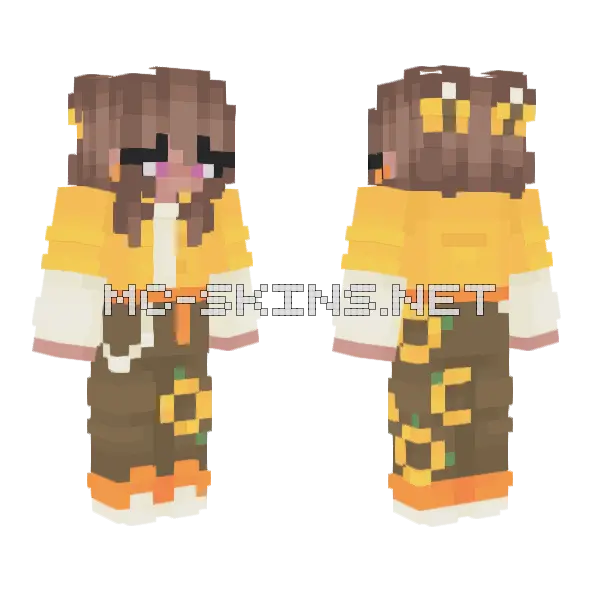Yellow Yaks Skin Minecraft skin, front and back