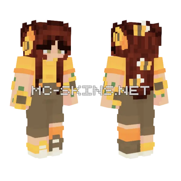 Yellow Yaks Skin Minecraft skin, front and back