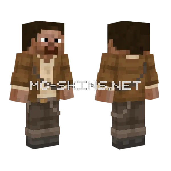 Yeniahmet Brown Outfit Minecraft skin, front and back