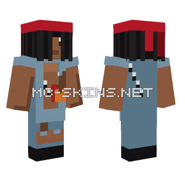 Yentheterrible Cowboy Hat Minecraft skin, front and back