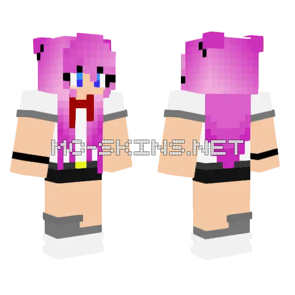 Yeosm Girl Minecraft skin, front and back