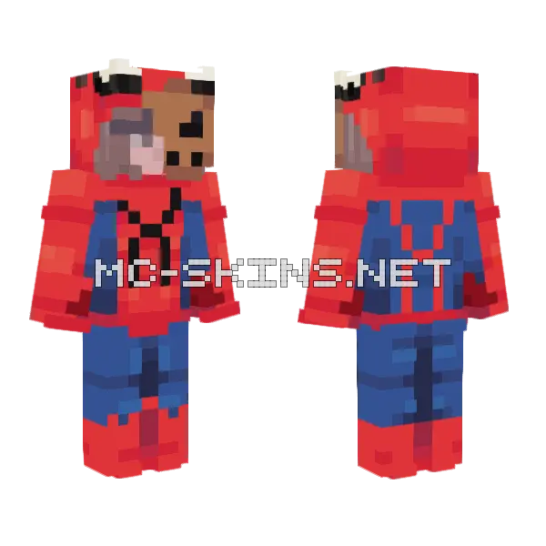 Yes Spiderman Suit Minecraft skin, front and back