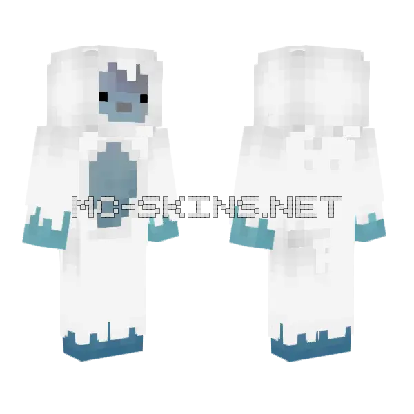 Yeti Milk Minecraft skin, front and back