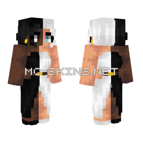 Yin Yang Minecraft skin, front and back