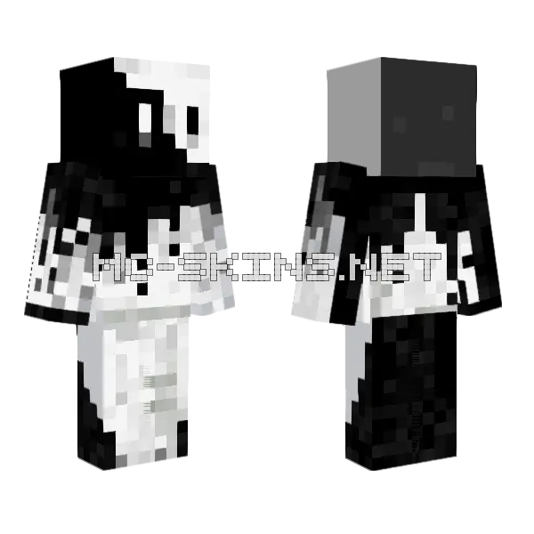 Yin Yang V2 Minecraft skin, front and back