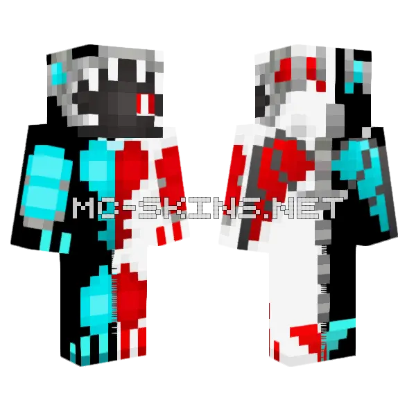 Ying Yang Fire Ice Dragon Minecraft skin, front and back