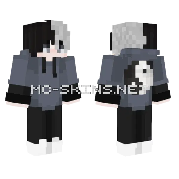 Yingyang Dude Minecraft skin, front and back