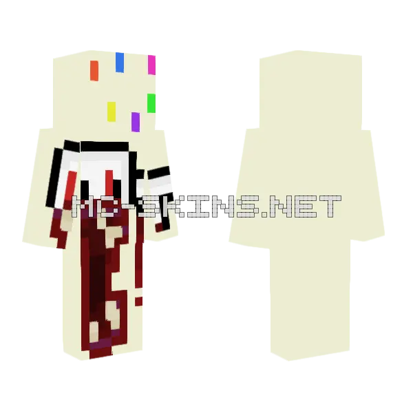 Yippeee Bloodshed 3 Minecraft skin, front and back