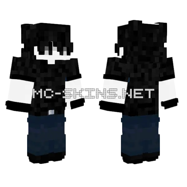 Ylvans OC Final Minecraft skin, front and back