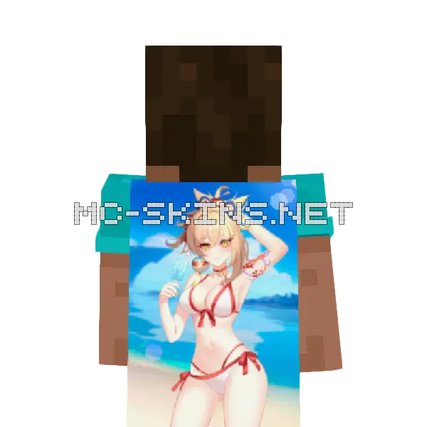 Yoimiya Bikini cape, outside and lining