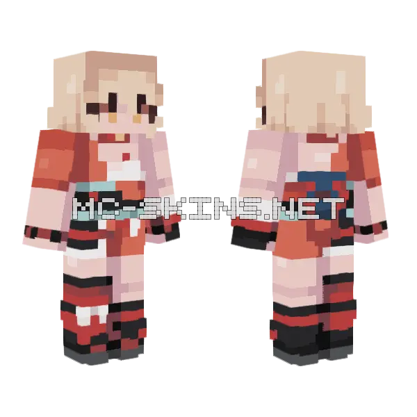 Yoimiya Minecraft skin, front and back