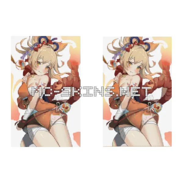 Yoimiya Kimono cape, outside and lining