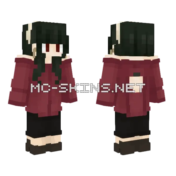 Yor Forger Minecraft skin, front and back