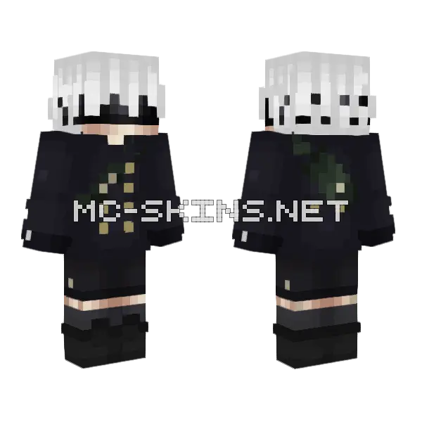 Yorha Android Minecraft skin, front and back