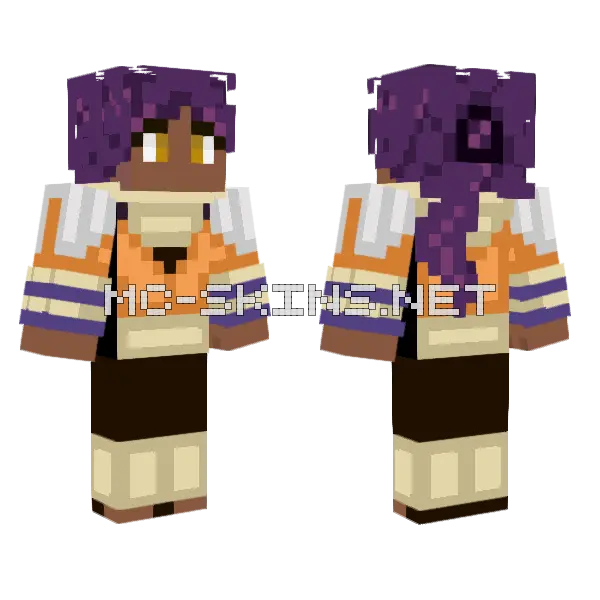 Yoruichi Minecraft skin, front and back