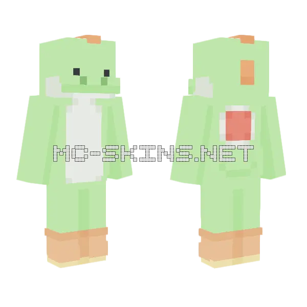 Yoshi Minecraft skin, front and back
