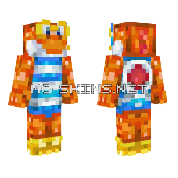 Yoshi Swimwear Outfit Minecraft skin, front and back