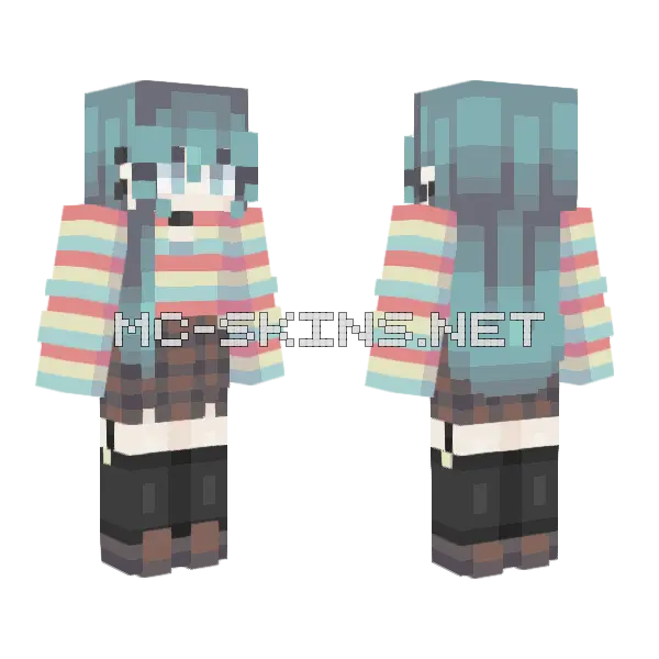 You Re Beautiful Minecraft skin, front and back