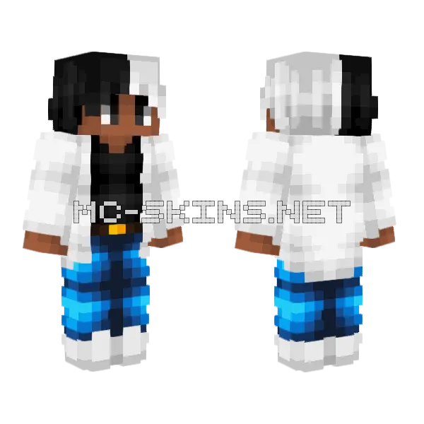 Young Mad Scientist Minecraft skin, front and back