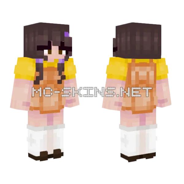 Younghee Red Light Green Light Squid Game Minecraft skin, front and back