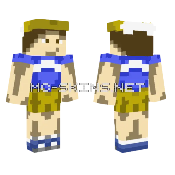 Youngster Pokemon Minecraft skin, front and back