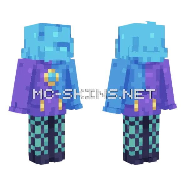 Your Batteries Are Nearly Depleted Minecraft skin, front and back