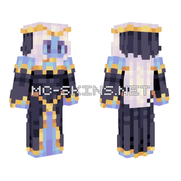 Your Goddess Elli OC v3 Minecraft skin, front and back