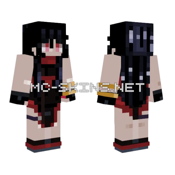 Yui Koaru Minecraft skin, front and back