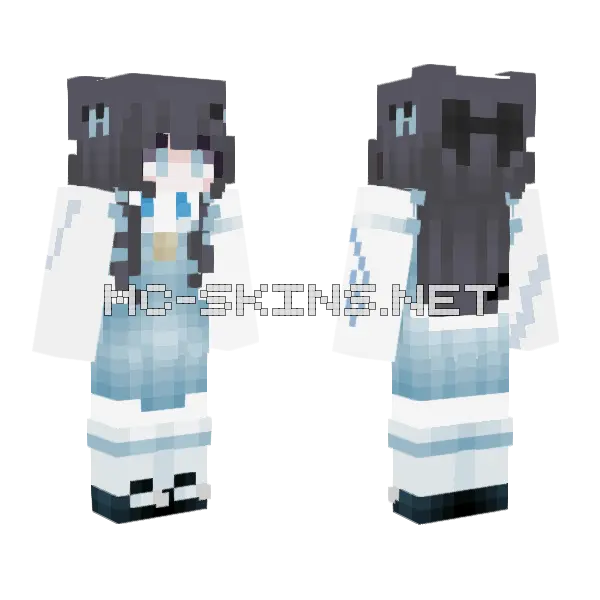 Yuki Uniform Minecraft skin, front and back