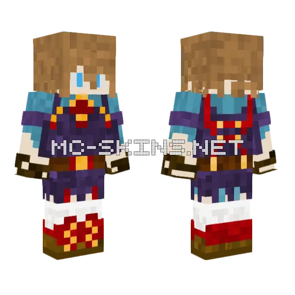 Yukihiko V2 Minecraft skin, front and back