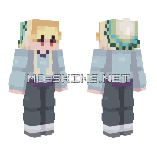 Yukine Minecraft skin, front and back