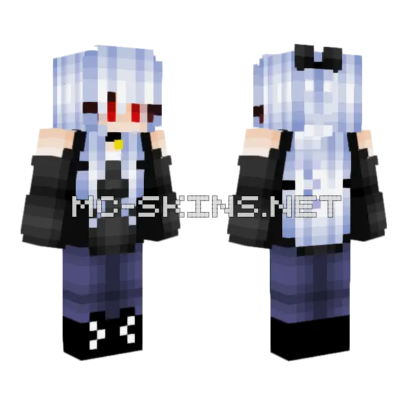 Yulia Isshi OC Minecraft skin, front and back
