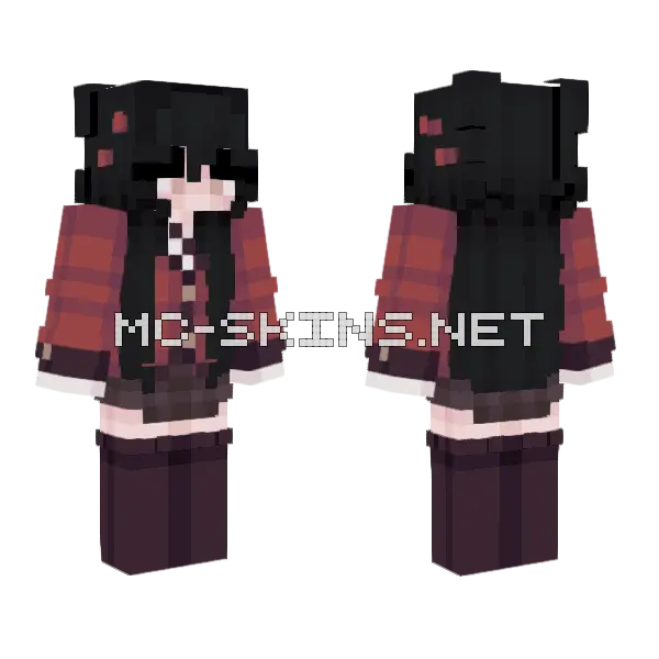 Yumeko Jabami Minecraft skin, front and back