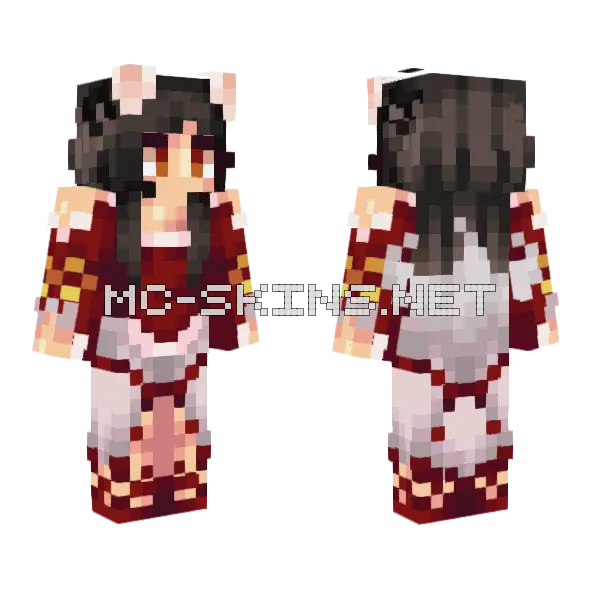 Yumia Ahri By Crryby Minecraft skin, front and back
