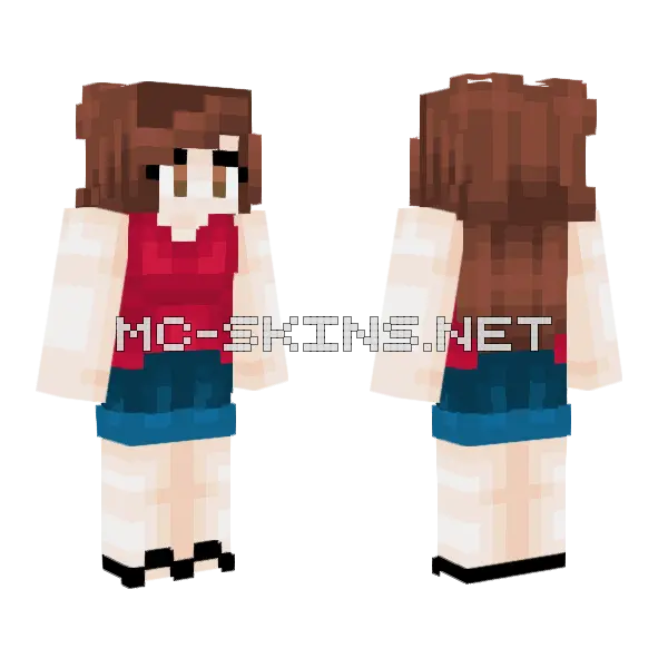 Yumia Spring By Lurufree Minecraft skin, front and back