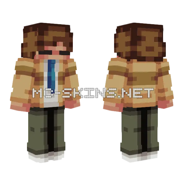 Yun Head Beck Outfit Minecraft skin, front and back