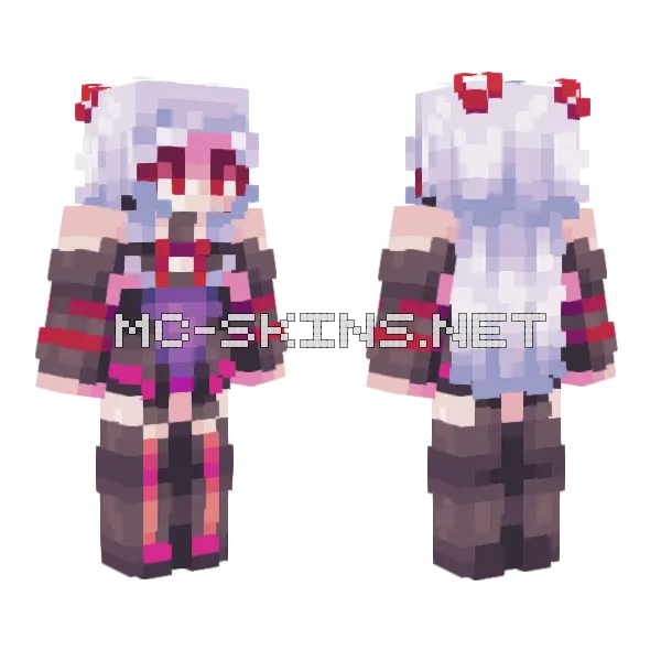 Yuna Minecraft skin, front and back