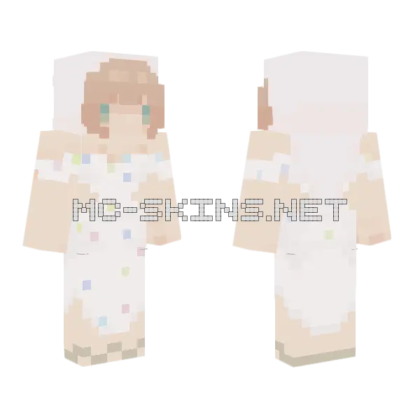 Yuna Minecraft skin, front and back
