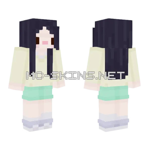 Yunah Illit Skin Minecraft skin, front and back