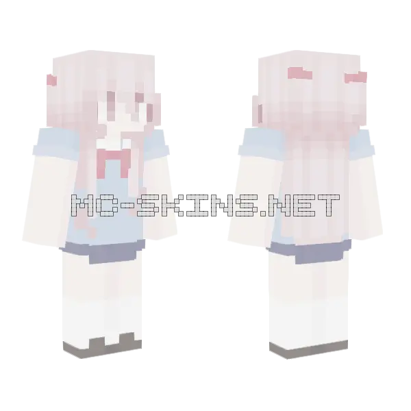 Yuno Gasai Minecraft skin, front and back