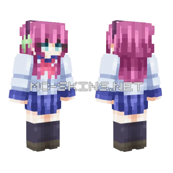 Yuri Nakamura Minecraft skin, front and back