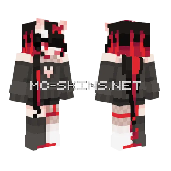 Yuri Vampire Imp Minecraft skin, front and back