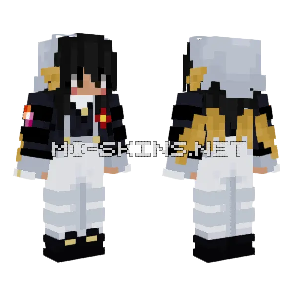 Yuri Wedding Quackity Minecraft skin, front and back